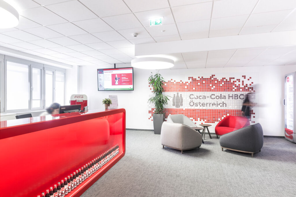 Empfang mit Rezeption, Branding, Markenidentität